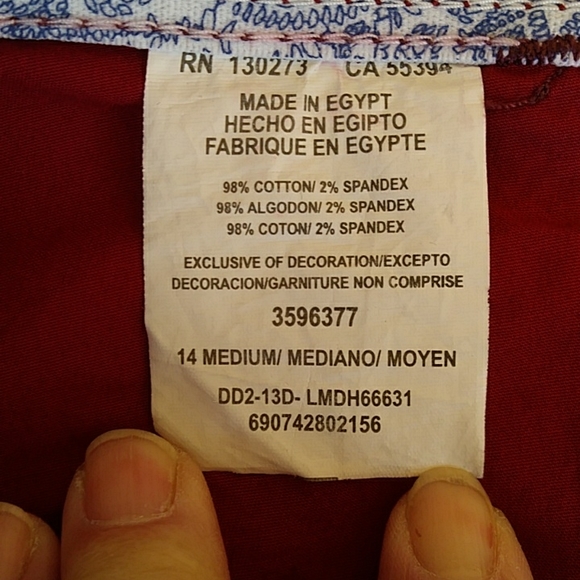 Lee Comfort Waistband Shorts Plus 14M Red - Picture 3 of 12